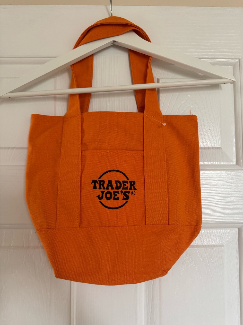 Trader Joe's Orange Canvas Tote Bag